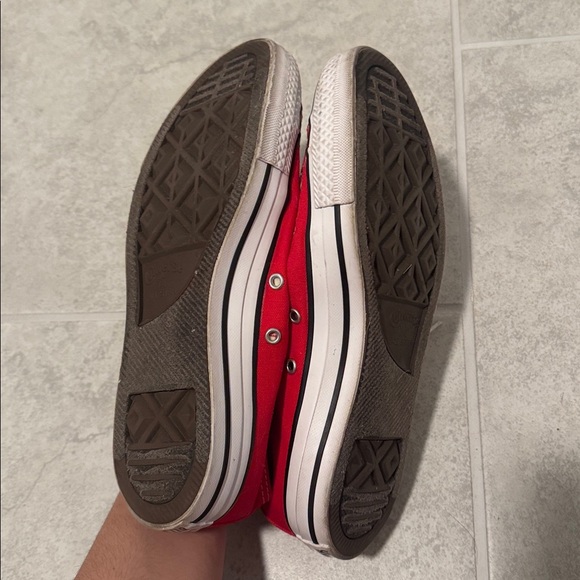 Converse Red Canvas Shoes with White Accents - Picture 4 of 5